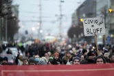 Des milliers de manifestants rassemblés contre le pass vaccinal, le 22 janvier 2022 à Stockholm