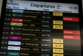 Les vols annulés du voyagiste britannique Thomas Cook à l'aéroport de Larnaca (Chypres) le 23 septembre 2019
