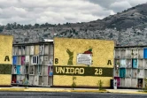 Vue du cimetière de Ciudad Nezahualcoyotl, dans la banlieue de Mexico, le 3 juin 2020