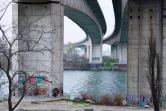 Zone à Argenteuil, sous l'A15, où une collégienne a été frappée et jetée à l'eau, le 10 mars 2021