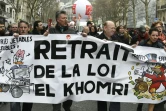 Manifestation pour le retrait de la loi el Khomri le 24 mars 2016 à Paris