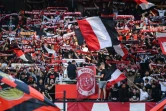 Une tribune de supporters nçois lors du match contre Saint-Etienne, le 11 mai 2022 à Nice 