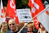 Des manifestants défilent contre la réforme du droit du travail le 12 septembre 2017 à Bordeaux 