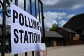 L'entrée d'un bureau de vote à Ruislip, le 20 juillet 2023 lors des élections partielles au Royaume-Uni