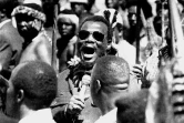 Mangosuthu Buthelezi (C) à Johannesburg, le 17 octobre 1992