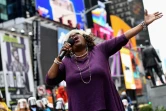 La chanteuse Lillias White lors d'un événement célébrant Broadway à Times Square, le 12 mars 2021
