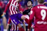 Antoine Griezmann (à gauche) lors du match de Liga Atlético - Rayo Vallecano, le 30 avril 2016 à Madrid