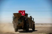 Un véhicule militaire turc lors d'une patrouille en Syrie, près de la frontière turque, le 8 septembre 2019