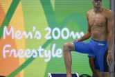 Le Français Yannick Agnel avant le 200m nage libre le 7 août 2016 à Rio 