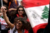 Des manifestants Libanais à Jal al Dib, au nord-est de Beyrouth, le 24 octobre 2019