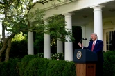 Le président américain Donald Trump dans les jardins de la Maison Blanche le 14 juillet 2020