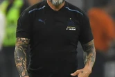 Jorge Sampaoli avec l'OM lors de la réception de Strasbourg au Stade Vélodrome, le 21 mai 2022