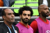 Mohamed Salah reste sur le banc lors de l'entrée en lice de l'Egypte dans le Mondial russe, le 15 juin 2018 à Ekaterinbourg, contre l'Uruguay