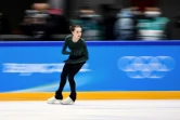 Kamila Valieva à l'entraînement dans la patinoire olympique à Pékin, le 14 février 