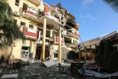L'hôtel Hayat après l'attaque d'islamistes shebab qui a durée une trentaine d'heures, le 21 août 2022 à Mogadiscio, en Somalie