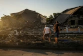 Le bâtiment d'une école détruit par une frappe russe, le 30 août 2022 à Druzhkivka, dans la région de Donetsk, en Ukraine