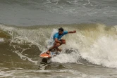 Un surfeur palestinien à Gaza, le 22 juin 2022