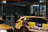 Dispositif policier à l'entrée de Victoria Station, à Manchester, le 1er janvier 2019