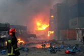Un incendie dans un entrepôt de conteneurs, le 5 juin 2022 à Sitakunda, au Bangladesh