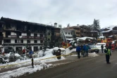 Incendie dans un ancien hôtel accueillant des saisonniers à Courchevel (Savoie), le 20 janvier 2019