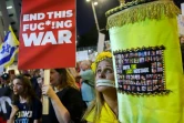 Manifestation anti-gouvernementae pour un cessez-le-feu à Gaza permettant la libération des otages qui y sont encore retenus, devant le ministère de la Défense à Tel Aviv, le 31 mai 2025
