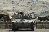Un blindé israélien prend position le 9 mai 2018 près de la ligne de démarcation avec la Syrie dans la partie du Golan occupée par Israël.