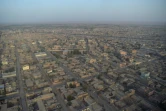 Vue aérienne de la ville de Lashkar Gah, capitale de la province du Helmand, le 25 mars 2021 en Afghanistan