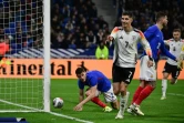 L'attaquant de l'Allemagne Kai Havertz célèbre son but lors de la victoire de l'Allemagne contre la France au Groupama Stadium de Decines-Charpieu, près de Lyon, le 23 mars 2024