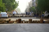 Des barricades érigées sur l'une des principales artères de Khartoum, le 4 juin 2019 au Soudan