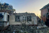 Photographie diffusée par le gouverneur de la région de Koursk, Alexei Smirnov, sur son compte Telegram, montrant une maison endommagée le 6 août 2024 à Sudzha, en Russie