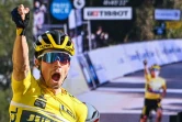 Le Slovène Primoz Roglic, vainqueur de la 6e étape de Paris-Nice, entre Brignoles et Biot, le 12 mars 2021