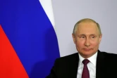 Le président russe Vladimir Poutine à Sotchi le 14 mai 2018 
