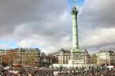 La place de la Bastille investie par des professionnels du secteur de la culture, à Paris, le 15 décembre 2020