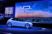 Présentation du concept I.D. de Volkswagen, au mondial de l'Automobile à Paris, le 29 septembre 2016