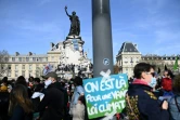 Manifestation Place de la République à Paris pour une "vraie loi climat", le 28 mars 2021