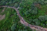 Migrants dans la jungle du Darien près de Bajo Chiquito au Panama, le 22 septembre 2023