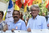 Philippe Martinez (CGT) Jean-Claude Mailly (FO) lors de la manifestation contre la loi travail le 23 juin 2016 à Paris