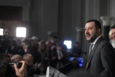 Matteo Salvini, leader de la Ligue (extrême droite),  s'adresse à la presse le 5 avril 2018 à Rome