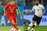Eden Hazard et Olivier Giroud, coéquipiers à Chelsea, s'affrontent lors de la demi-finale de la Coupe du Monde, le 10 juillet 2018 à Saint-Pétersbourg