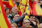Manifestation à l'appel du parti d'extrême droite espagnol Vox contre un projet d'amnistie des indépendantistes catalans, le 29 octobre 2023 à Madrid