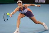 L'Espagnole Garbine Muguruza face à l'Américaine Sofia Kenin en finale de l'Open d'Australie, le 1er février 2020 à Melbourne