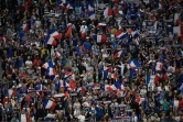 Supporters de l'équipe de France lors de la demi-finale face à la Belgique, à Saint-Pétersbourg, le 10 juillet 2018