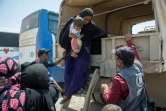 Des réfugiés arrivent dans le camp d'Hammam al-Alil, en Irak, près de Mossoul, le 14 mai 2017