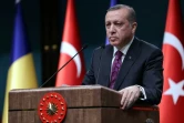 Le président turc Recep Tayyip Erdogan lors d'une conférence de presse à Ankara, le 23 mars 2016