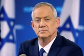Le général israélien Benny Gantz, ancien chef d'état-major et à la tête de la liste "Bleu-Blanc" pour les prochaines élections législatives, donne une conférence de presse à Tel-Aviv, le 1er avril 2019