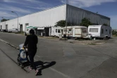 Des caravanes dans le principal bidonville de Bordeaux, le 21 avril 2023 en Gironde