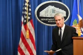 Le procureur spécial en charge de l'enquête russe, Robert Mueller, s'éloigne du pupitre après s'être exprimée pour la première fois publiquement sur l'affaire, à Washington, le 29 mai 2019