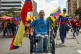 Des partisans du président autoproclamé vénézuelien Juan Guaido manifestent à Caracas le 9 mars 2019