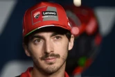 Le pilote italien Francesco Bagnaia en conférence de presse au Mans avant le GP de France de MotoGP, le 12 mai 2022