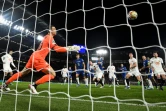 La défense lilloise s'incline sur le but de Kai Havertz sur corner pour Chelsea à Stamford Bridge, le 22 février 2022 